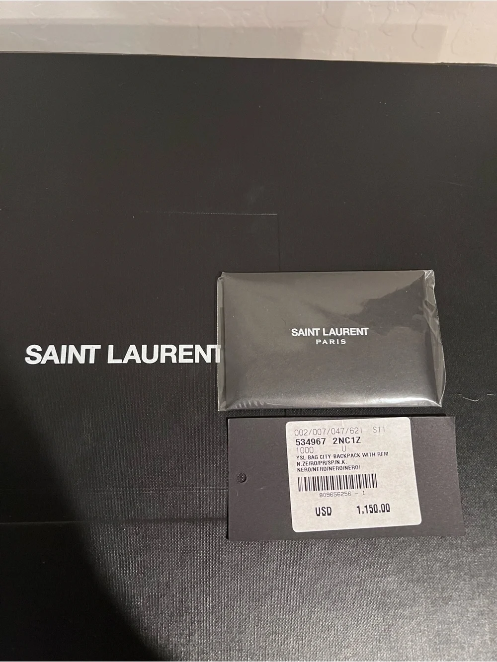 Saint Laurent City Black Nylon Backpack